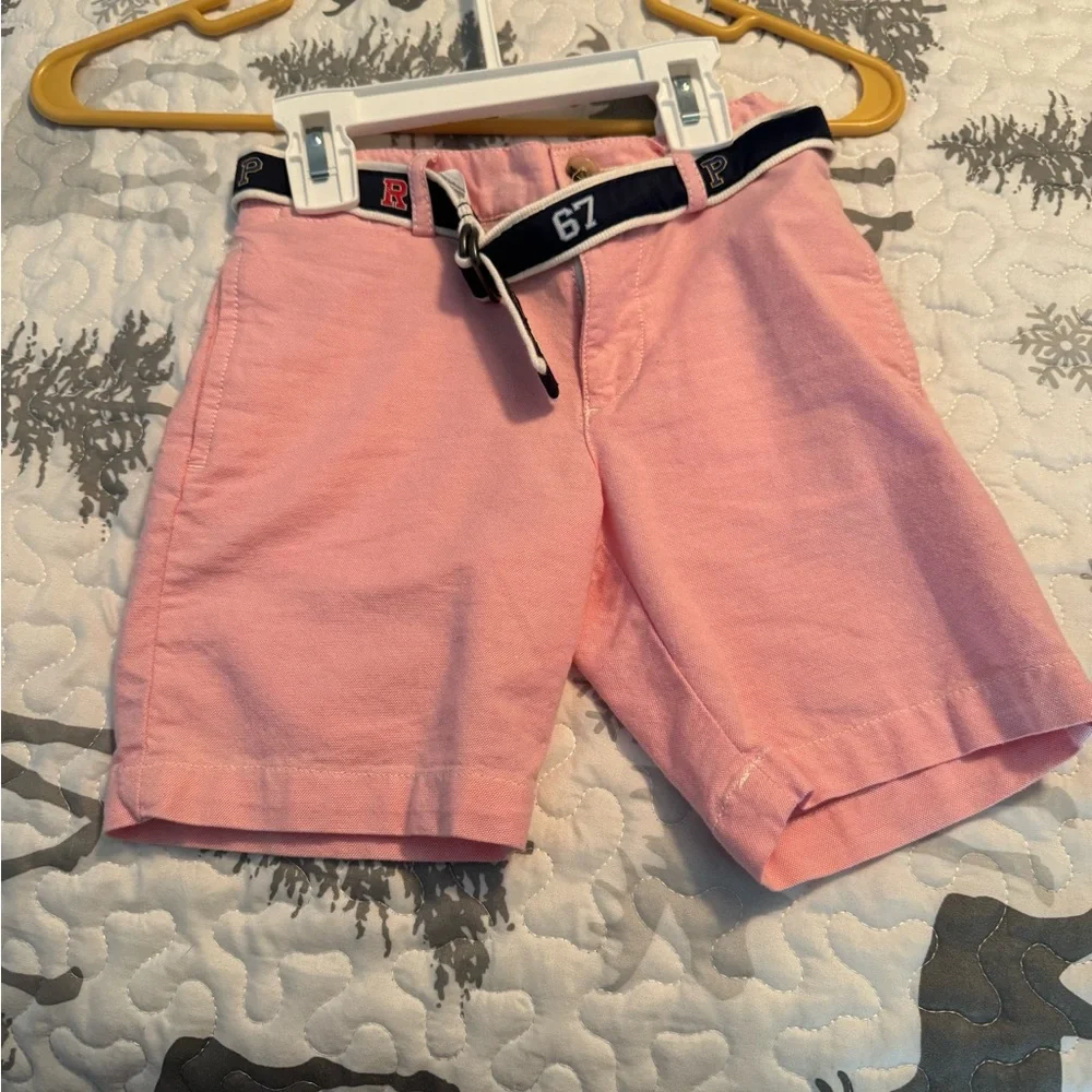 Ralph Lauren linen shorts 4T WITH belt like new great deal!!!